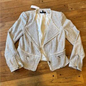 White House Black Market Tweed Moto Jacket | NWT | Size 6 | Blazer
